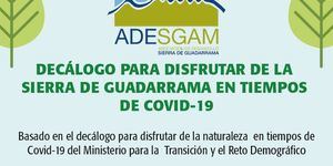 ADESGAM recomienda hacer un uso responsable de la Sierra con su ‘Decálogo para disfrutar de la Sierra de Guadarrama en los tiempos del COVID19