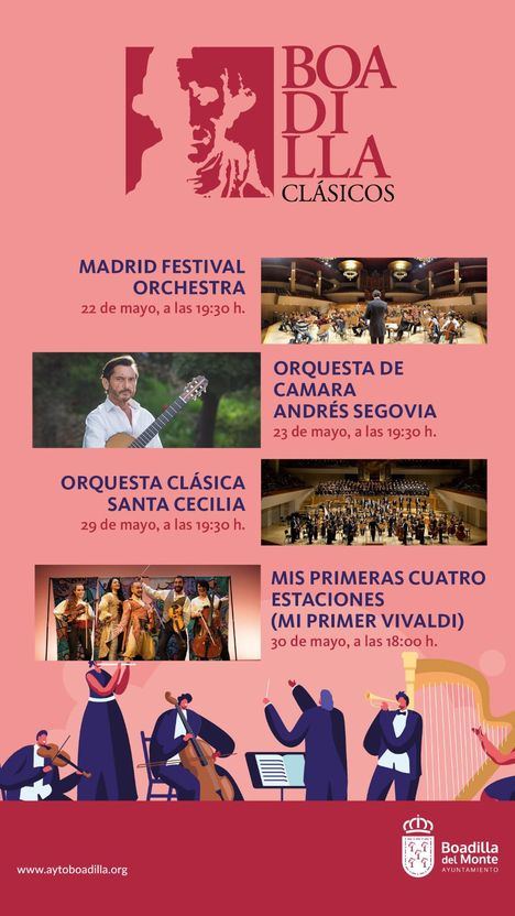 El Festival Boadilla Clásicos ofrecerá un Especial Orquestas entre el 22 y el 30 de mayo