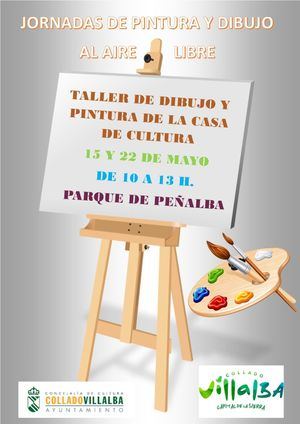 Los alumnos de dibujo y pintura de la Casa de Cultura de Collado Villalba salen a la calle