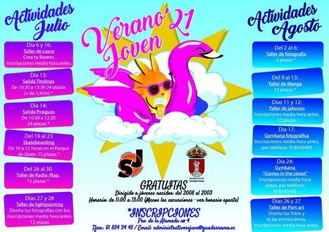 El Sejuve de Guadarrama presenta un completo programa de actividades para los jóvenes