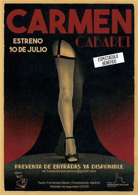 El Teatro Fernández Baldor de Torrelodones acoge el espectáculo benéfico ‘Carmen Cabaret’