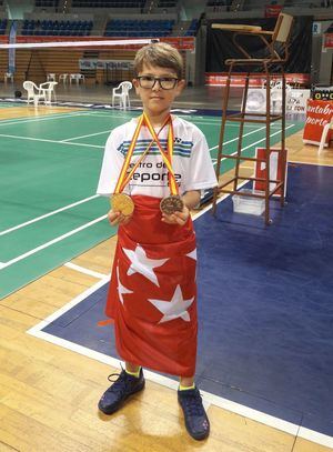 El joven Pablo Sanz, de Guadarrama, campeón de España de badminton sub 11