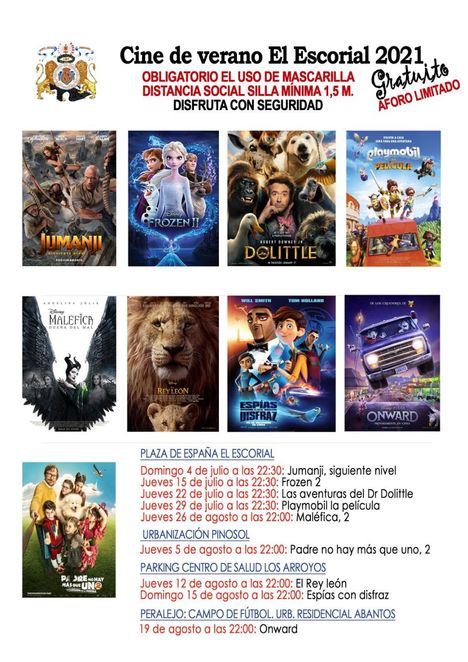 El Cine de Verano regresa a El Escorial durante los meses de julio y de agosto