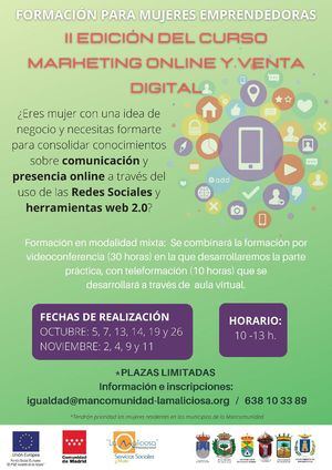 La Mancomunidad La Maliciosa abre las inscripciones para el Taller de Marketing Online para empresarias