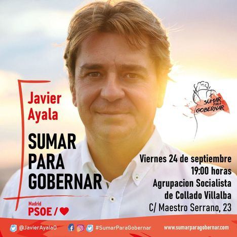 Javier Ayala, precandidato a la Secretaría General del PSM, visita Collado Villalba este viernes