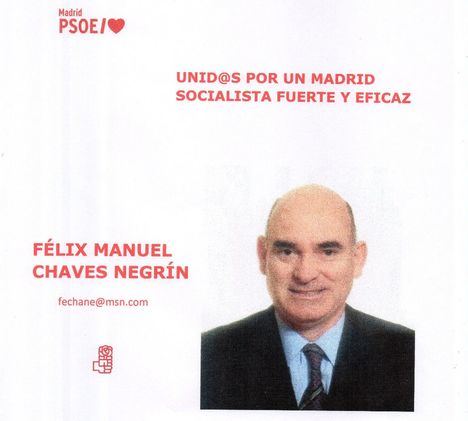 Félix Manuel Chaves Negrín, precandidato a la Secretaría General del PSM, visita Collado Villalba