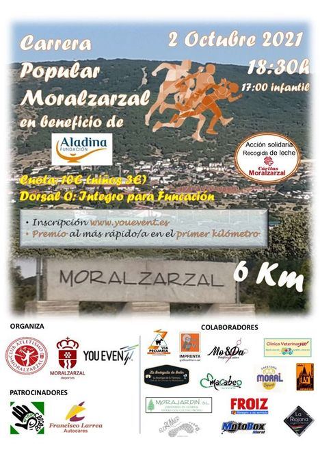 Moralzarzal celebra este sábado su Carrera Popular a beneficio de la Fundación Aladina