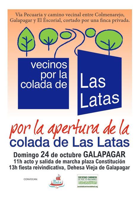 La Sociedad Caminera organiza una nueva marcha para exigir la apertura de la Colada de Las Latas