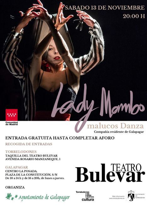 Galapagar y Torrelodones colaboran en la representación del espectáculo ‘Lady Mambo’, de Malucos Danza