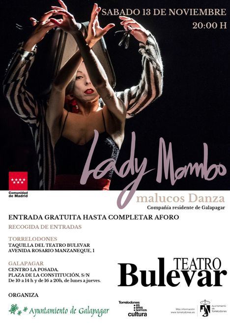 Galapagar y Torrelodones colaboran en la representación del espectáculo ‘Lady Mambo’, de Malucos Danza