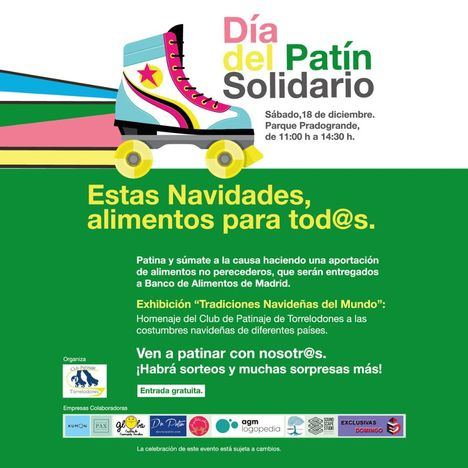 El Día del Patín Solidario de Torrelodones recogerá donaciones para el Banco de Alimentos