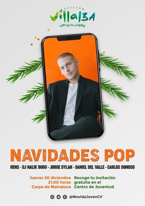 Últimos días para hacerse con las entradas del Concierto gratuito ‘Navidades Pop’ en Collado Villalba