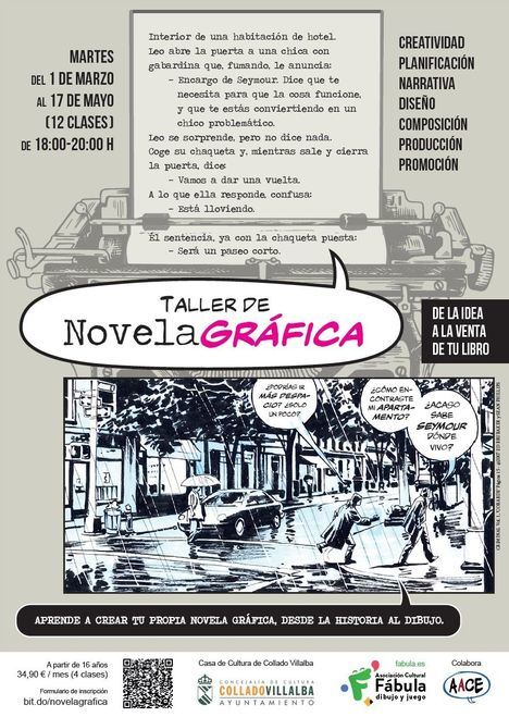 La Concejalía de Cultura de Collado Villalba organiza un nuevo Taller de Novela Gráfica