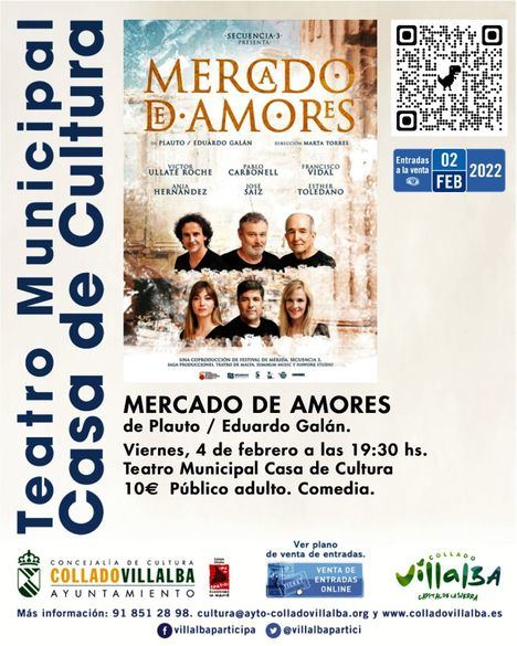 Pablo Carbonell llega a Collado Villalba este viernes, 4 de febrero, con la comedia ‘Mercado de amores’