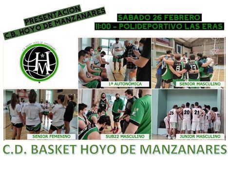El Club Basket Hoyo de Manzanares presentará a sus equipos este sábado en Las Eras
