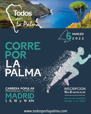 La Carrera Todos por La Palma recaudará fondos el 6 de marzo para los daminificados del volcán de Cumbre Vieja