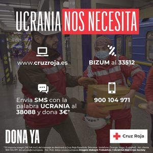 Guadarrama dona 2.000 euros a Cruz Roja para ayuda humanitaria en Ucrania