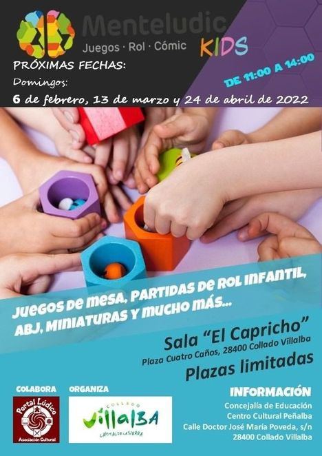 Nueva edición del Programa de Ocio en Familia, ‘Menteludic kids’, en el Salón El Capricho de Collado Villalba
