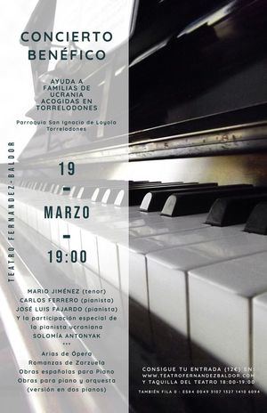 El Teatro Fernández-Baldor de Torrelodones acoge un concierto a beneficio de las familias de Ucrania acogidas en la localidad