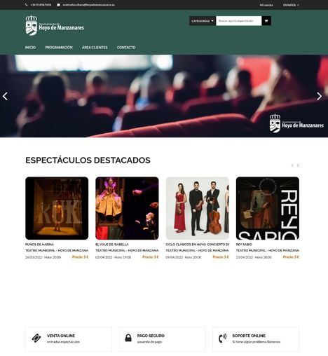 El Teatro Las Cigüeñas de Hoyo de Manzanares presenta su servicio de venta on line de entradas
