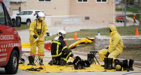 La Comunidad realiza un simulacro de emergencia en las instalaciones de Canal de Isabel II en Majadahonda