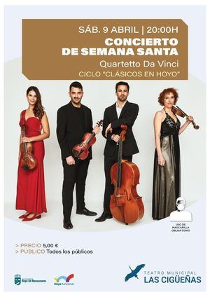 El Quartetto Da Vinci ofrece este sábado en Hoyo de Manzanares su Concierto de Semana Santa
 