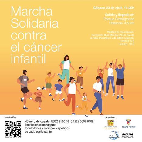 Torrelodones celebra el 23 de abril una marcha solidaria contra el cáncer infantil