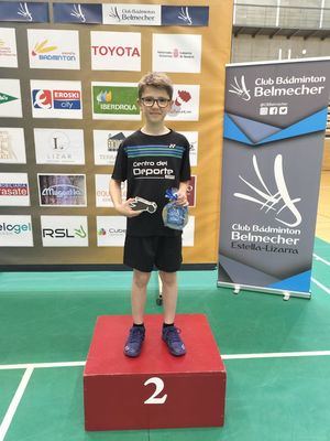 El guadarrameño Pablo Sanz, subcampeón en el Máster de Bádminton de Estella en categoría Sub15