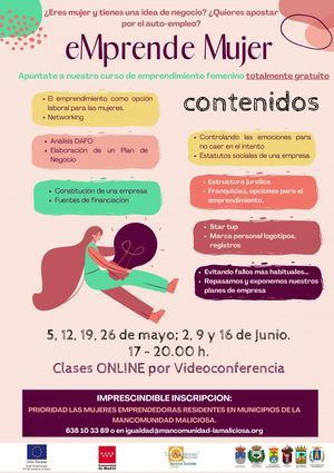 El Curso de Emprendimiento para Mujeres regresa a la programación de la Mancomunidad La Maliciosa