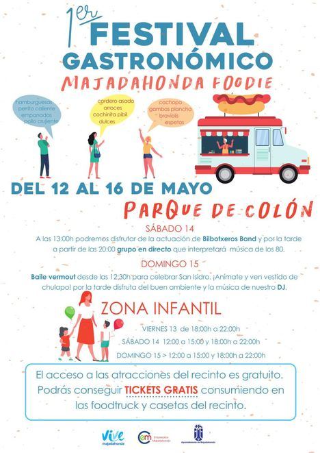 El Parque Colón acoge hasta el 16 de mayo el Festival Gastronómico Majadahonda Foodie