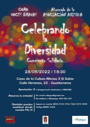 Concierto del Coro Voces Bravas en Guadarrama a beneficio de Adisgua