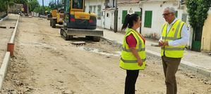 Carlos Izquierdo visita en Navacerrada las obras de urbanización de varias calles para evitar inundaciones