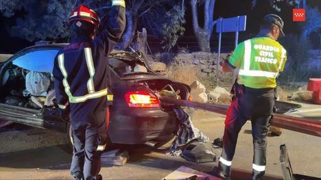 Un fallecido en la carretera de Moralzarzal al chocar contra un guardarraíl