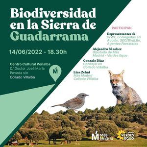 Más Madrid propone en Collado Villalba un debate sobre la biodiversidad de la Sierra de Guadarrama