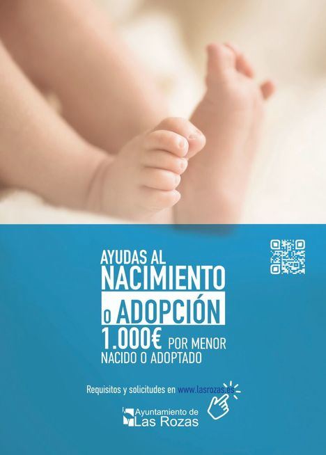 Las Rozas concede ayudas de 1.000 euros por hijos nacidos o adoptados a lo largo de 2022