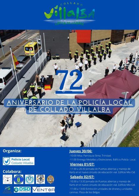 La Policía Local de Collado Villalba celebra su 72 aniversario con exhibiciones de drones y otras unidades