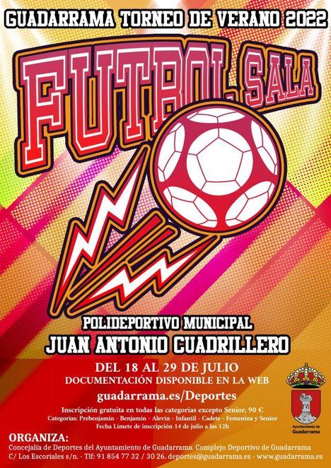Guadarrama organiza, desde el 18 de julio, su tradicional Torneo de Fútbol Sala del verano