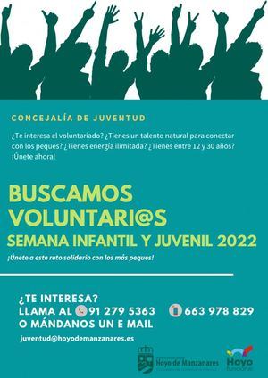El Ayuntamiento de Hoyo de Manzanares busca voluntarios para la Semana Infantil