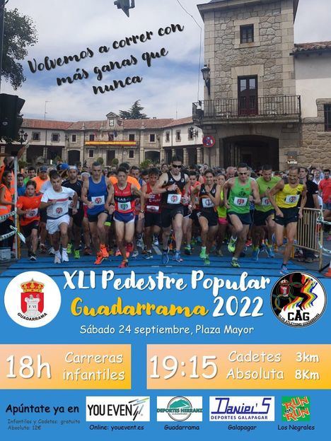 Ya se pueden hacer las inscripciones para la XLI edición de la Pedestre Popular de Guadarrama