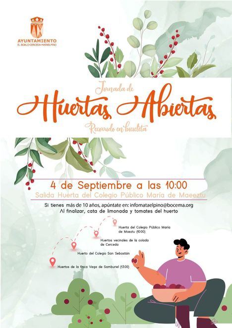 Una Jornada de ‘Huertas Abiertas’ dará a conocer los huertos municipales de El Boalo, Cerceda y Mataelpino