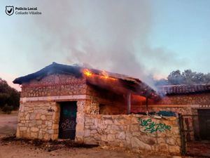 Investigan un incendio, al parecer provocado, en el Coto de las Suertes de Collado Villalba