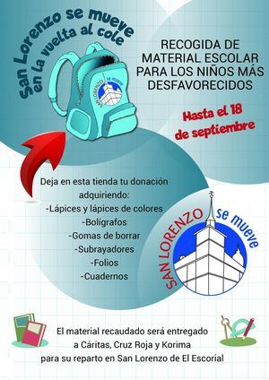 San Lorenzo Se Mueve lanza una campaña solidaria con motivo de la vuelta al cole