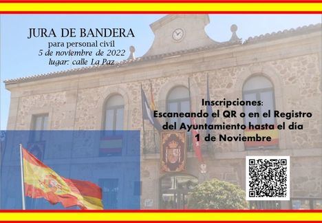 Valdemorillo celebra, el próximo 5 de noviembre, su primera Jura de Bandera para personal civil