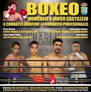 Valdemorillo acoge una velada de boxeo en homenaje a Javier Castillejo