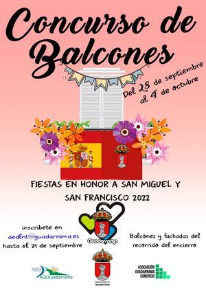 Guadarrama convoca un concurso de balcones con motivo de las fiestas de San Miguel y San Francisco
