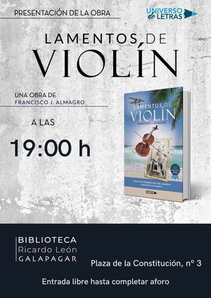 La Biblioteca Ricardo León de Galapagar acoge la presentación del libro ‘Lamentos de violín’