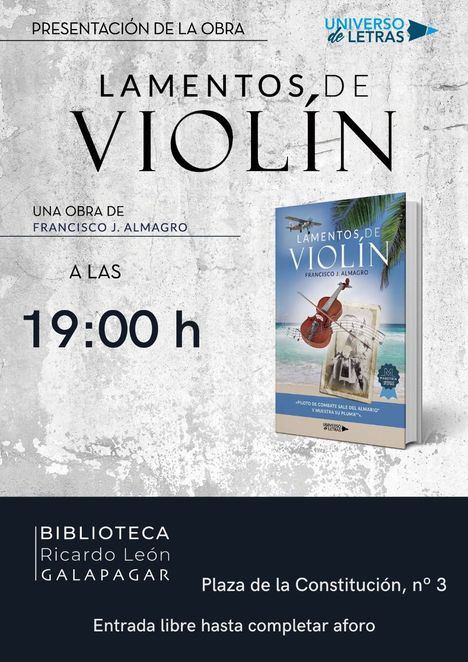 La Biblioteca Ricardo León de Galapagar acoge la presentación del libro ‘Lamentos de violín’