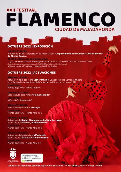 Durante el mes de octubre se celebra el XXII Festival Flamenco Ciudad de Majadahonda