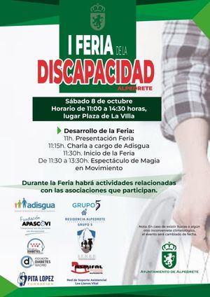 Alpedrete celebra este sábado, 8 de octubre, su I Feria de la Discapacidad