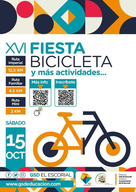 El Escorial acoge este sábado, 15 de octubre, la XVI edición de la Fiesta de la Bicicleta